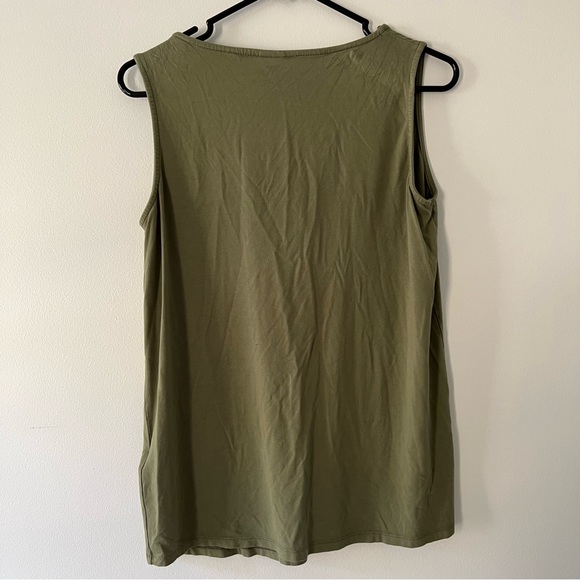 ASOS Olive Green Button Tank Top - Picture 3 of 3